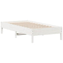 vidaXL fehér tömör fenyőfa ágy matrac nélkül 75 x 190 cm