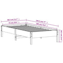 vidaXL fehér tömör fenyőfa ágy matrac nélkül 75 x 190 cm