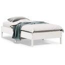 vidaXL fehér tömör fenyőfa ágy matrac nélkül 75 x 190 cm