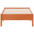 vidaXL viaszbarna tömör fenyőfa ágy matrac nélkül 75 x 190 cm
