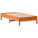 vidaXL viaszbarna tömör fenyőfa ágy matrac nélkül 75 x 190 cm