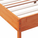 vidaXL viaszbarna tömör fenyőfa ágy matrac nélkül 75 x 190 cm