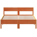 vidaXL viaszbarna tömör fenyőfa ágy matrac nélkül 160 x 200 cm