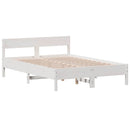 vidaXL fehér tömör fenyőfa ágy matrac nélkül 150 x 200 cm