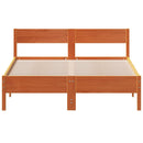vidaXL viaszbarna tömör fenyőfa ágy matrac nélkül 150 x 200 cm