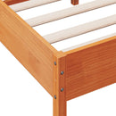 vidaXL viaszbarna tömör fenyőfa ágy matrac nélkül 100 x 200 cm