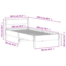 vidaXL viaszbarna tömör fenyőfa ágy matrac nélkül 100 x 200 cm