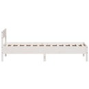 vidaXL fehér tömör fenyőfa ágy matrac nélkül 90 x 200 cm