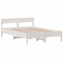 vidaXL fehér tömör fenyőfa ágy matrac nélkül 140x190 cm