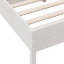 vidaXL fehér tömör fenyőfa ágy matrac nélkül 140x190 cm