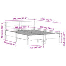 vidaXL viaszbarna tömör fenyőfa ágy matrac nélkül 140 x 190 cm