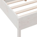 vidaXL fehér tömör fenyőfa ágy matrac nélkül 135 x 190 cm