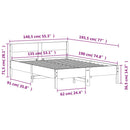 vidaXL fehér tömör fenyőfa ágy matrac nélkül 135 x 190 cm