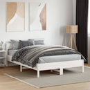 vidaXL fehér tömör fenyőfa ágy matrac nélkül 135 x 190 cm