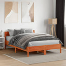 vidaXL viaszbarna tömör fenyőfa ágy matrac nélkül 135 x 190 cm