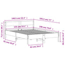 vidaXL viaszbarna tömör fenyőfa ágy matrac nélkül 135 x 190 cm