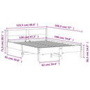 vidaXL viaszbarna tömör fenyőfa ágy matrac nélkül 120 x 190 cm