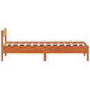 vidaXL viaszbarna tömör fenyőfa ágy matrac nélkül 90 x 190 cm