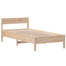 vidaXL tömör fenyőfa ágy matrac nélkül 75 x 190 cm