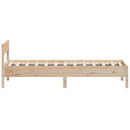 vidaXL tömör fenyőfa ágy matrac nélkül 75 x 190 cm