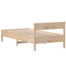 vidaXL tömör fenyőfa ágy matrac nélkül 75 x 190 cm