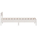 vidaXL fehér tömör fenyőfa ágy matrac nélkül 75 x 190 cm