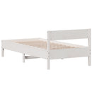 vidaXL fehér tömör fenyőfa ágy matrac nélkül 75 x 190 cm