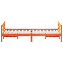 vidaXL viaszbarna tömör fenyőfa ágy matrac nélkül 120 x 200 cm