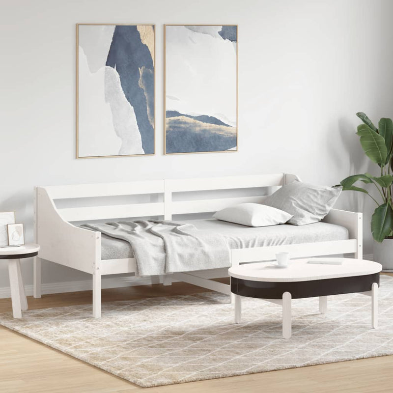 vidaXL fehér tömör fenyőfa kanapéágy matrac nélkül 80 x 200 cm