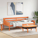 vidaXL viaszbarna tömör fenyőfa kanapéágy matrac nélkül 80 x 200 cm