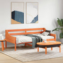 vidaXL viaszbarna tömör fenyőfa kanapéágy matrac nélkül 90 x 190 cm