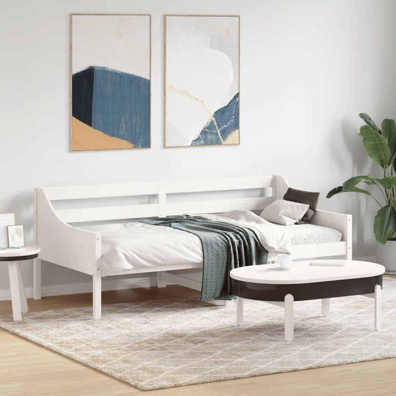 vidaXL kanapéágy ágy matrac fehér 75x190 cm tömör fa fenyőfa