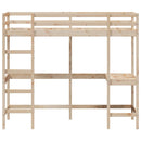 vidaXL tömör fenyőfa galériaágy íróasztallal 75 x 190 cm