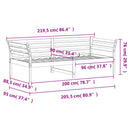 vidaXL fehér tömör fenyőfa kanapéágy matrac nélkül 90 x 200 cm
