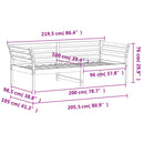 vidaXL kanapéágy ágy matrac fehér 100x200 cm tömör fa fenyőfa