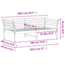 vidaXL tömör fenyőfa kanapéágy matrac nélkül 90 x 190 cm