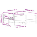 vidaXL viaszbarna tömör fenyőfa ágy matrac nélkül 200 x 200 cm