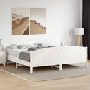 vidaXL fehér tömör fenyőfa ágy matrac nélkül 180 x 200 cm