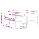 vidaXL viaszbarna tömör fenyőfa ágy matrac nélkül 180 x 200 cm