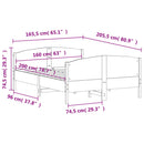 vidaXL tömör fenyőfa ágy matrac nélkül 160 x 200 cm
