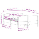 vidaXL viaszbarna tömör fenyőfa ágy matrac nélkül 140 x 200 cm