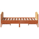 vidaXL viaszbarna tömör fenyőfa ágy matrac nélkül 120 x 200 cm