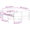 vidaXL viaszbarna tömör fenyőfa ágy matrac nélkül 120 x 200 cm