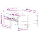 vidaXL tömör fenyőfa ágy matrac nélkül 140 x 190 cm