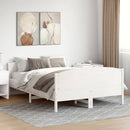 vidaXL fehér tömör fenyőfa ágy matrac nélkül 140x190 cm