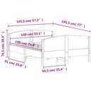 vidaXL viaszbarna tömör fenyőfa ágy matrac nélkül 140 x 190 cm