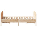 vidaXL tömör fenyőfa ágy matrac nélkül 135 x 190 cm