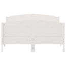 vidaXL fehér tömör fenyőfa ágy matrac nélkül 135 x 190 cm