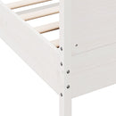vidaXL fehér tömör fenyőfa ágy matrac nélkül 135 x 190 cm