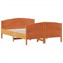 vidaXL viaszbarna tömör fenyőfa ágy matrac nélkül 135 x 190 cm